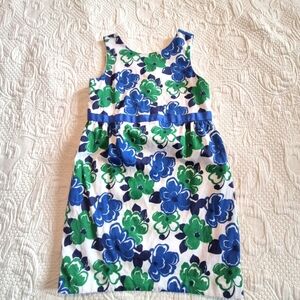 Janie and Jack girls size 6 White Florals Collection fully lined dress VGUC